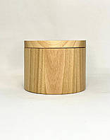 Круглая деревянная форма с крышкой из ясеня для изготовления свечей