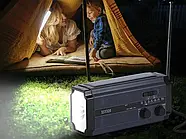 Ліхтарик радіо Power Bank XSY320 5000 мАг із сонячною панеллю, фото 4