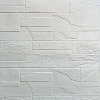Gv Самоклеюча декоративна 3D панель камінь Біла бита цегла700х770х5мм