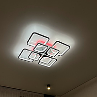 Большая LED люстра потолочная 8060/4+4GR 3color