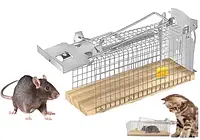 Мышеловка Живая ловушка для крыс и грызунов, металлическая клетка Foteleamo