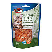 Ласощі Trixie Premio Cheese Chicken Cubes для котів, сир і курка, 50 г
