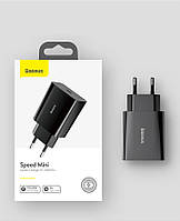 Адаптер мережевий BASEUS CCFS-SN01 Speed Mini USB Type-C 20W, 3A, чорний