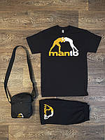 Набор тройка шорты футболка и сумка мужской (Манто) Manto, материал хлопок S