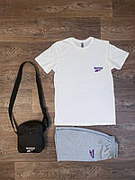 Набор тройка шорты футболка и сумка мужской (Рибок) Reebok, материал хлопок S