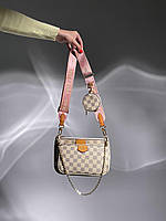 Женская сумка Луи Виттон слоновая кость Louis Vuitton Pochete Multi Ivory Pink