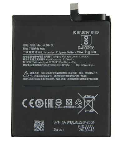 Акумулятор Xiaomi BM3L оригінал Китай Mi 9 Mi9 M1902F1G 3300 mAh, фото 1