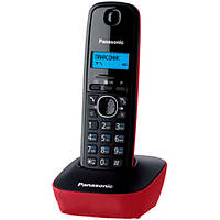 Телефон DECT Panasonic KX-TG1611UAR 2xAAA ABH/Caller ID Black Red