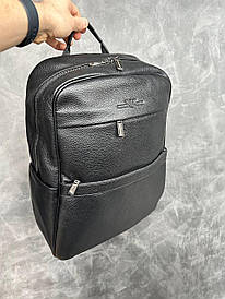 Чорний шкіряний Рюкзак Armani