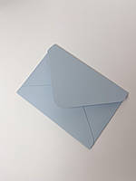 Конверт С6 11*16 см голубого цвета плотность 250 г для подарочных сертификатов или пригласительных