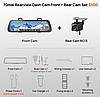 Дзеркало з відеореєстратором 70mai Rearview Dash Cam S500 3K 2592*1944P SONY IMX675 WiFi+задня камера RC13, фото 3