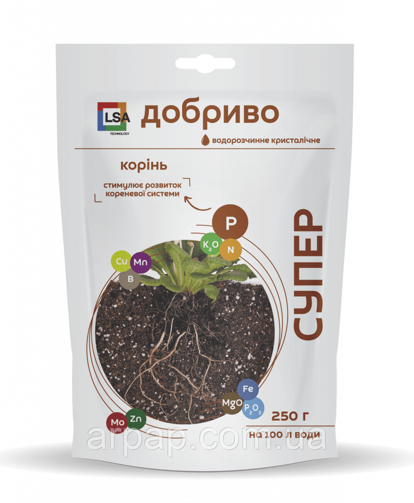 Супер добриво для кореневої 250 г, фото 1