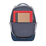 Рюкзак для ноутбука 17.3" Prater RIVACASE 7567 (Grey/Dark Blue) — MegaLavka, фото 5
