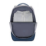 Рюкзак для ноутбука 17.3" Prater RIVACASE 7567 (Grey/Dark Blue) — MegaLavka, фото 6