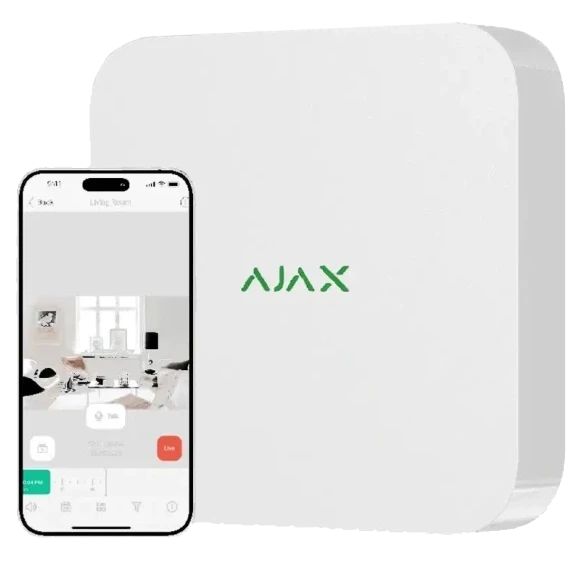 Ajax NVR (8ch) (8EU) white Мережевий відеореєстратор