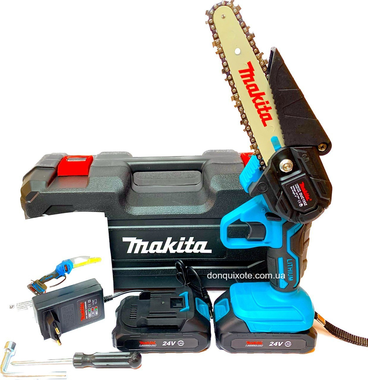 Акумуляторна мініпила Makita DUC155Z (24V, 5AH, шина 15 см). АКБ- Гілкоріз Макіта