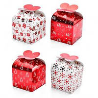 Коробочка новорічна картонна "Ho-ho" 12 шт./пач 18*9.5*9.5см (1080уп)