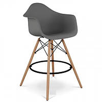 Cтул барный Тауэр Eames, пластик, дерево, все цвета графіт