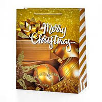 Пакет новорічний паперовий S "Christmas toys" 18*23*10см, ЦІНА ЗА УП. 12ШТ (720шт)