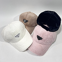Зимняя меховая кепка Прада Prada, головные уборы, кепка, бейсболка с логотипом, брендовые кепки