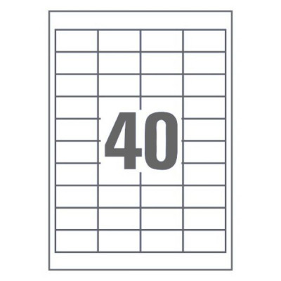 Етикетка самоклеюча UKRMARK 50х26 (40 на листі) с/кл (100листів) (900628), фото 1