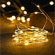 Світлодіодна гірлянда на батарейках АА LED Крапля роси на дроті 3 м на 30 лампочок тепле світло Жовтий, фото 4