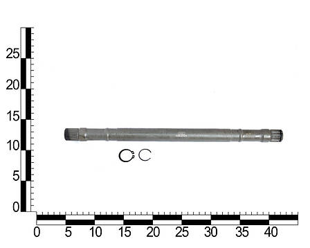 Вал приводу переднього колеса ВАЗ 2108-099, 2113-15 лев. (короткий) (410 мм) (22x22), фото 2