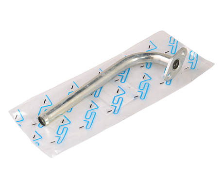 Трубка радіатора опалювача (пічки) ВАЗ 2101-07 випускна, довга (крива) білий цинк, фото 1