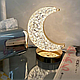 Настільна лампа Нічник із Кристалими Creatice Table Lamp 17 Акумуляторний від USB Місяць, фото 4
