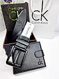 Подарунковий набір гаманець і ремінь Calvin Klein з натуральної шкіри, фото 4