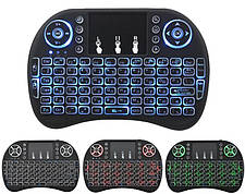 Бездротова Клавіатура Mini Keyboard Backlit з Тачпадом і Підсвічуванням i8, фото 4