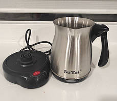 Електрична турка в металевому корпусі для варіння кави Su Tai ST-007 0,8л