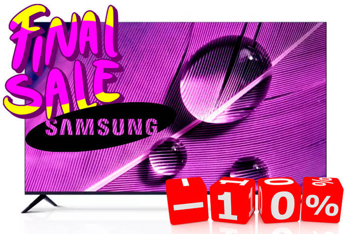 Телевизор Samsung 45 дюймов Smart TV UHD Android 13 Wi-Fi 4K новинка ...