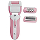 Епілятор жіночий електричний депілятор пемза бритва бездротова Geemy GM-3052 Pro LED 3 в 1 Рожевий, фото 2