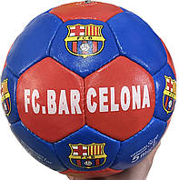 Мяч футбольный размер 5, ручной шёв, материал PU с эмблемой ФК "Barcelona"