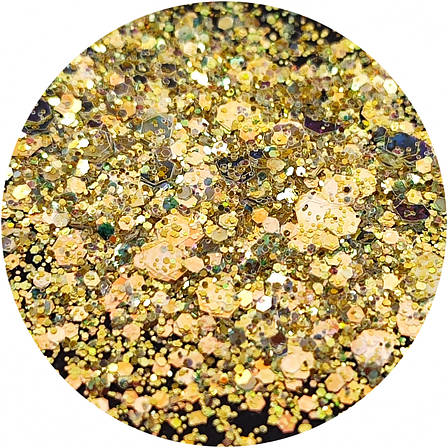 ГЛІТЕР СУХИЙ ГОЛОГРАФІЧНИЙ MIX CHUNKY GLITTER 10 g, фото 1