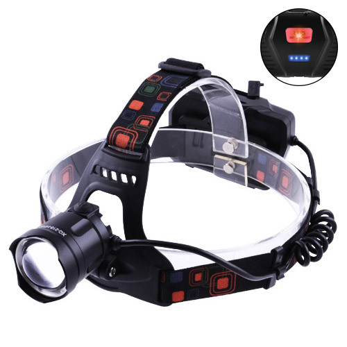 Ліхтар налобний XQ-219-HP50, power bank, 3x18650, signal light, індикація заряду, zoom, ЗУ microUSB