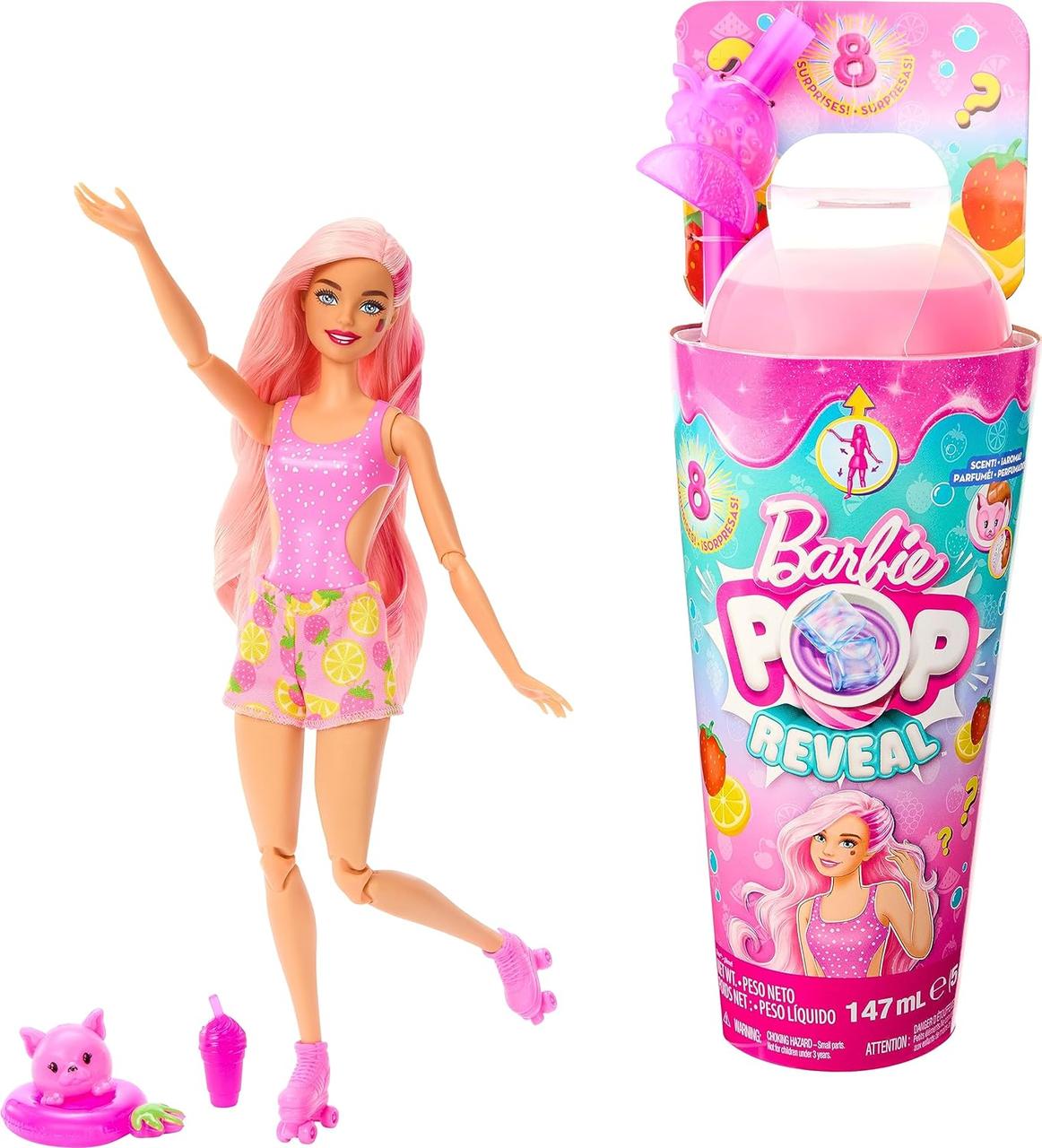 Лялька Барби перевтілення полуниця Barbie Pop Reveal Doll Strawberry Lemonade