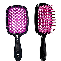 Janeke SUPERBRUSH BLACK/FUCHSIA, Гребінець для всіх типів волосся