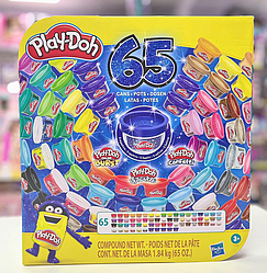 Пластилін Play-Doh набір маси для ліпки Плейдо 65 банок, 1,8 кг