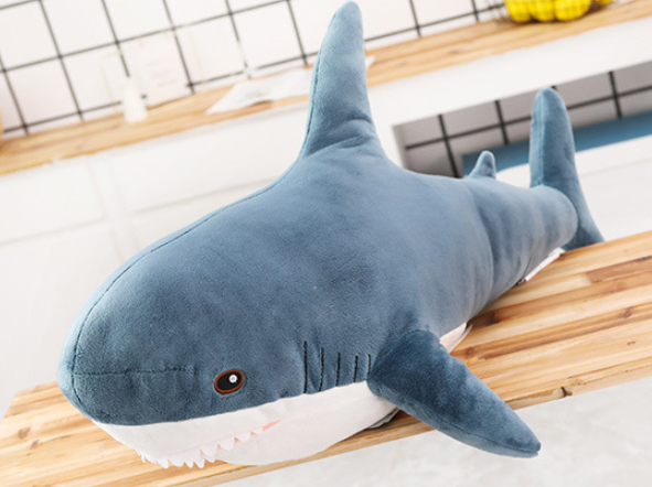 Мягкая плюшевая игрушка синяя акула 100см - фото 2 - id-p2044120971