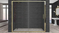 Душові двері Aquanil CARMEN 120х190 см прозоре скло профіль золото