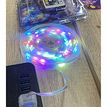 Світлодіодна стрічка LED RGB 5050 10м USB 5.5V з пультом, фото 2