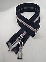 Блискавка швейна "Сільвер" спіраль 7 мм 30 см один бігунок чорна + срібло