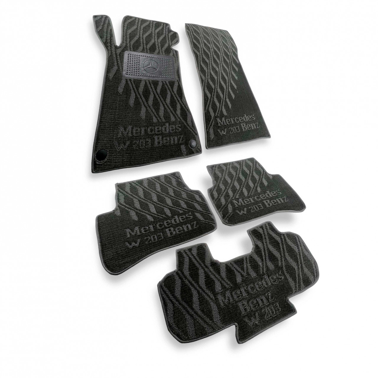 Автокилимки ворсові в салон MERCEDES W 203 комплект текстильних килимків для автомобіля