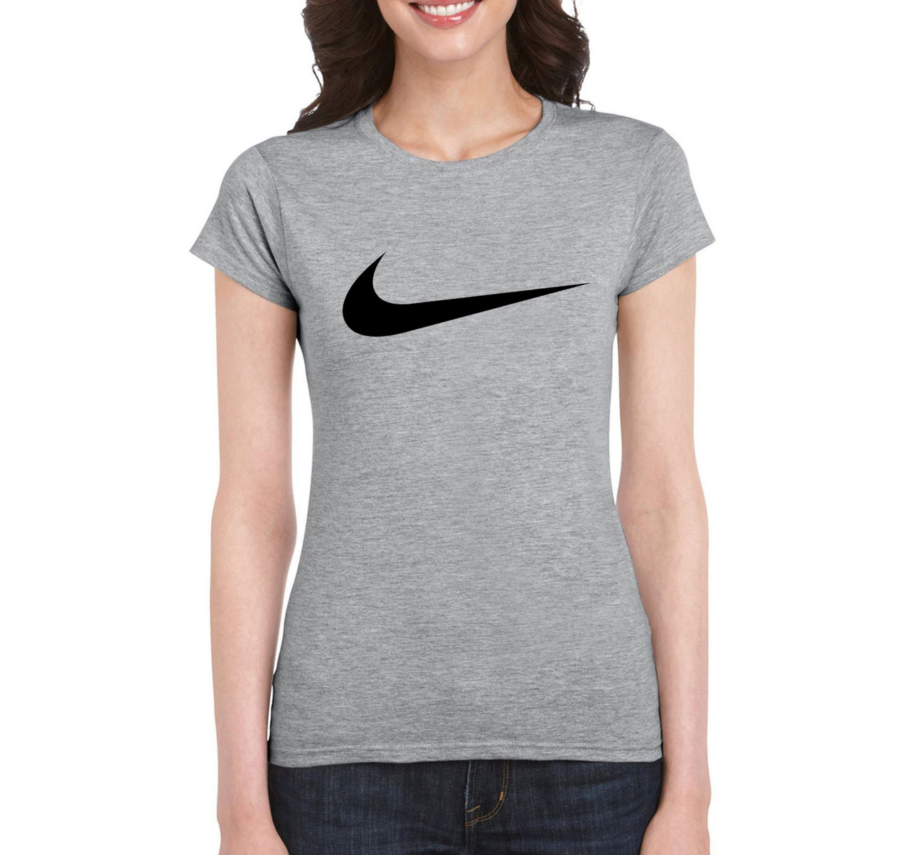 Бавовняна жіноча футболка (Найк) Nike, з принтом