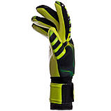 Рукавички воротарські SOCCERMAX GK-004 салатові (розмір 8-10), фото 3