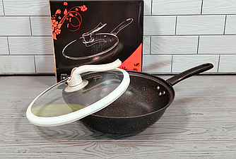 Сковорода вакуумна WOK 32х8 см з тефлоновим покриттям 591 PP/Скородка для всіх різновидів плит