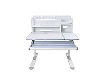 Дитячий стіл парта-трансформер з надбудовою FunDesk Nerine Grey + крісло FunDesk Bravo Grey для школярів, фото 4