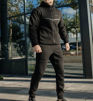 Спортивний костюм чоловічий зима Nike Tech fleece осінній зимовий теплий на флісі демісезонний Туреччина (теч фліс)